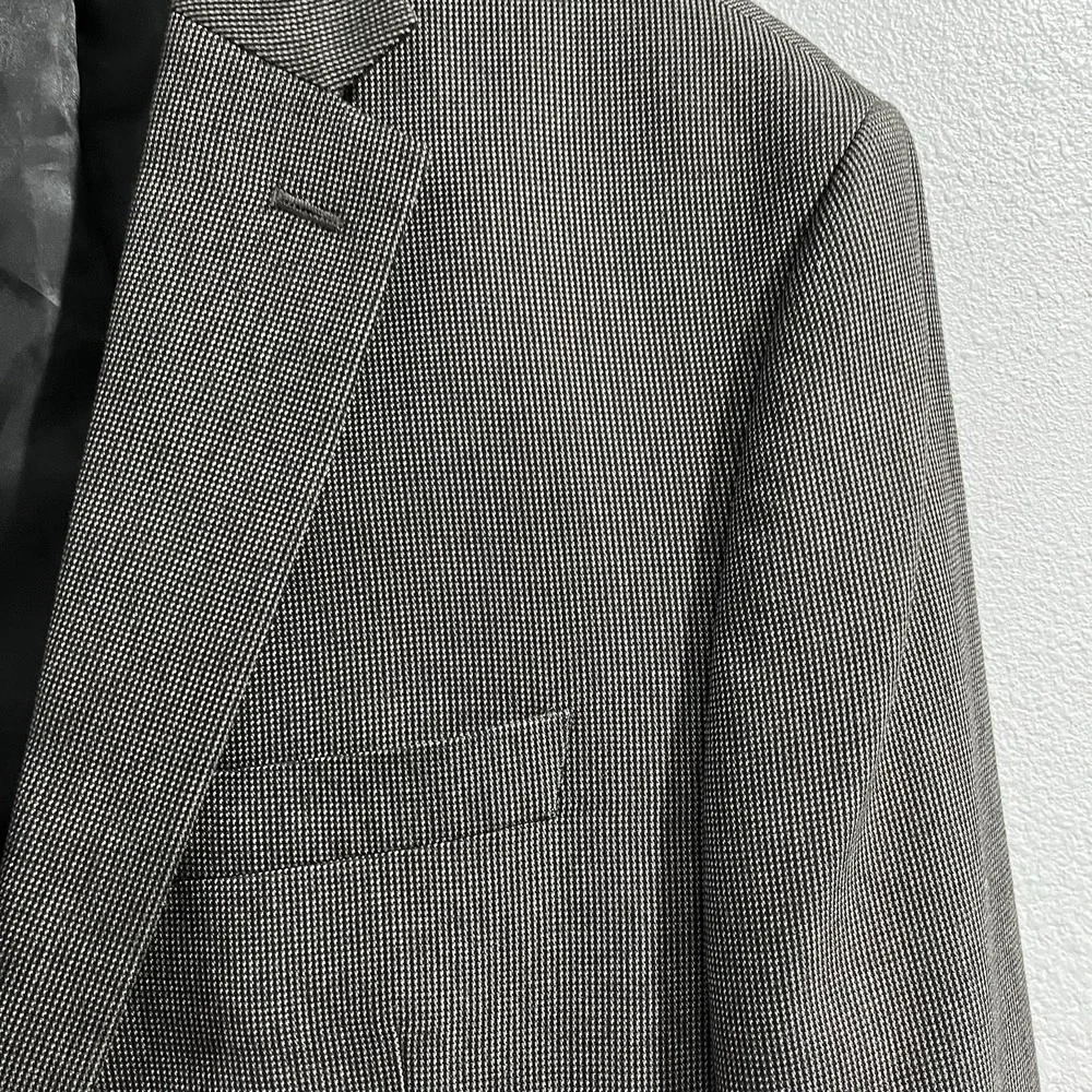 Lauren Ralph Lauren Blazer Sport Coat Mens 44L Gray Elbow Patch 2 Button